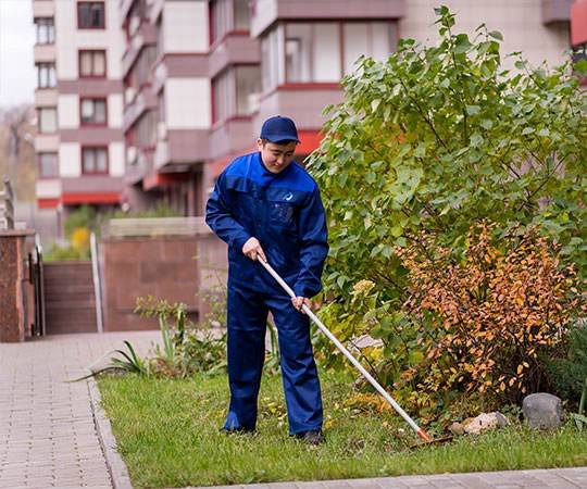 Уборка территории в Гдове и  Псковской области